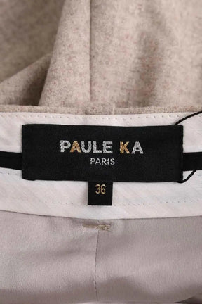 Pantalon large Paule Ka Beige en Laine