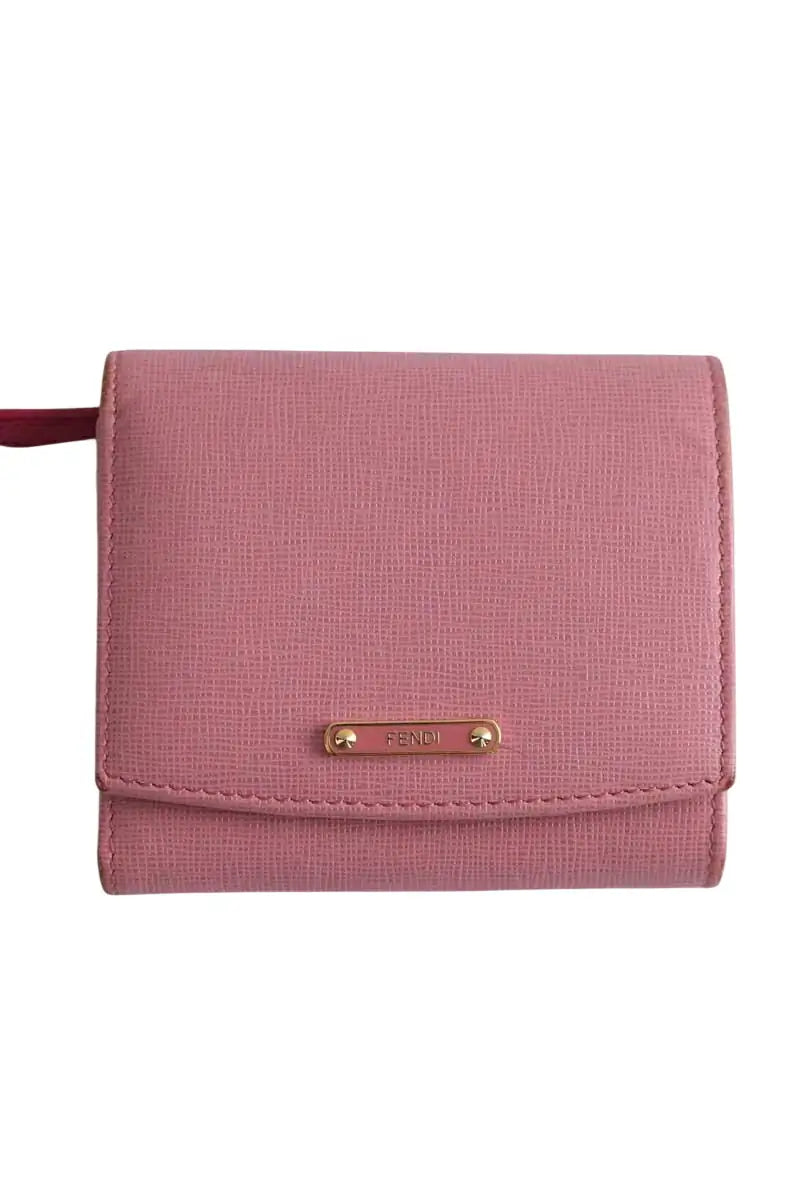 Portefeuille Fendi Rose en Cuir - Seconde Main