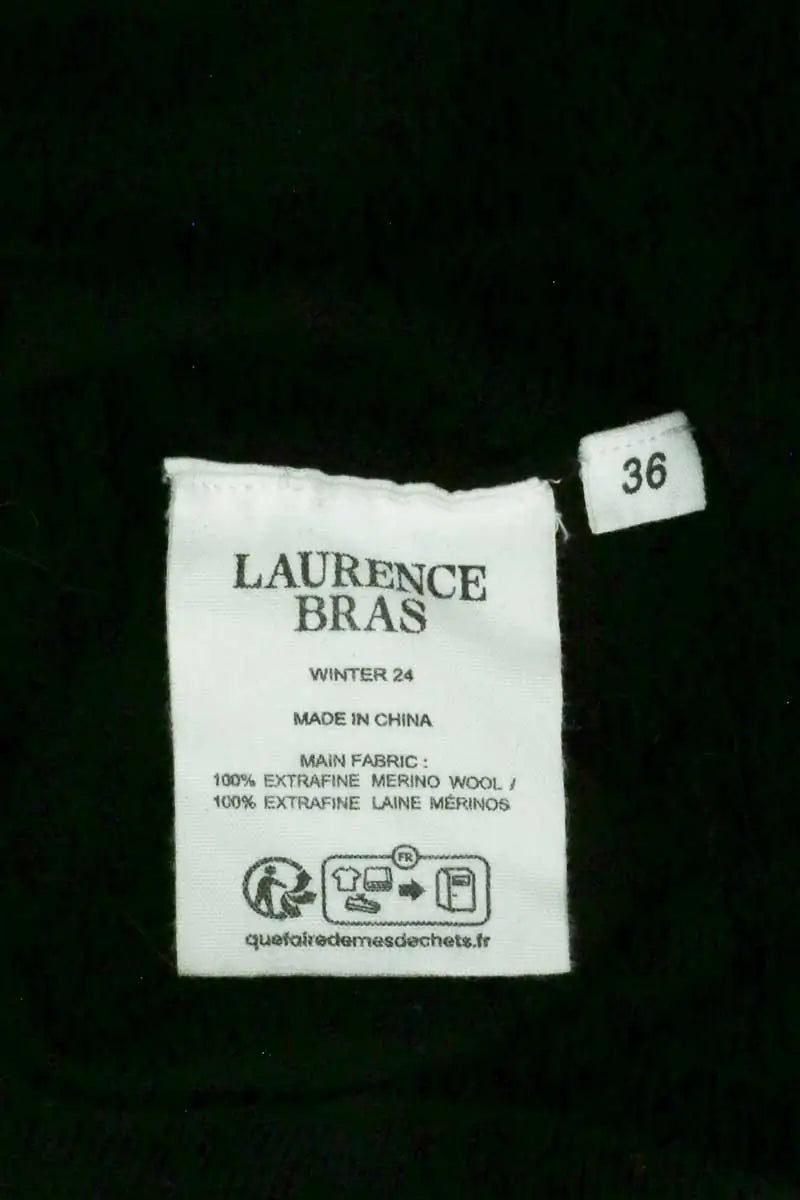 Pull Laurence Bras Noir en Laine