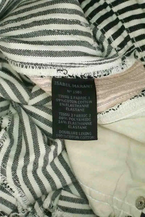 Jean droit Isabel Marant Noir en Coton