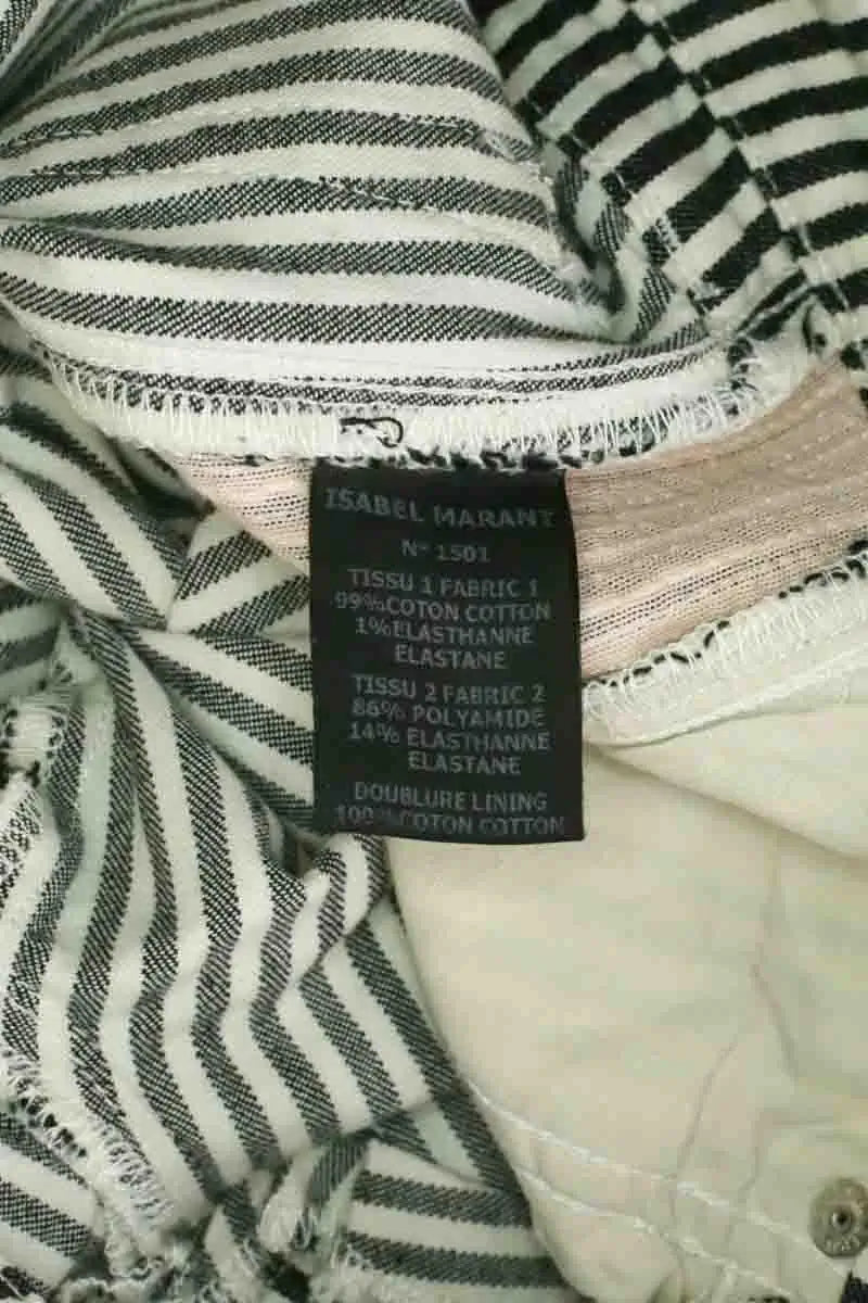 Jean droit Isabel Marant Noir en Coton