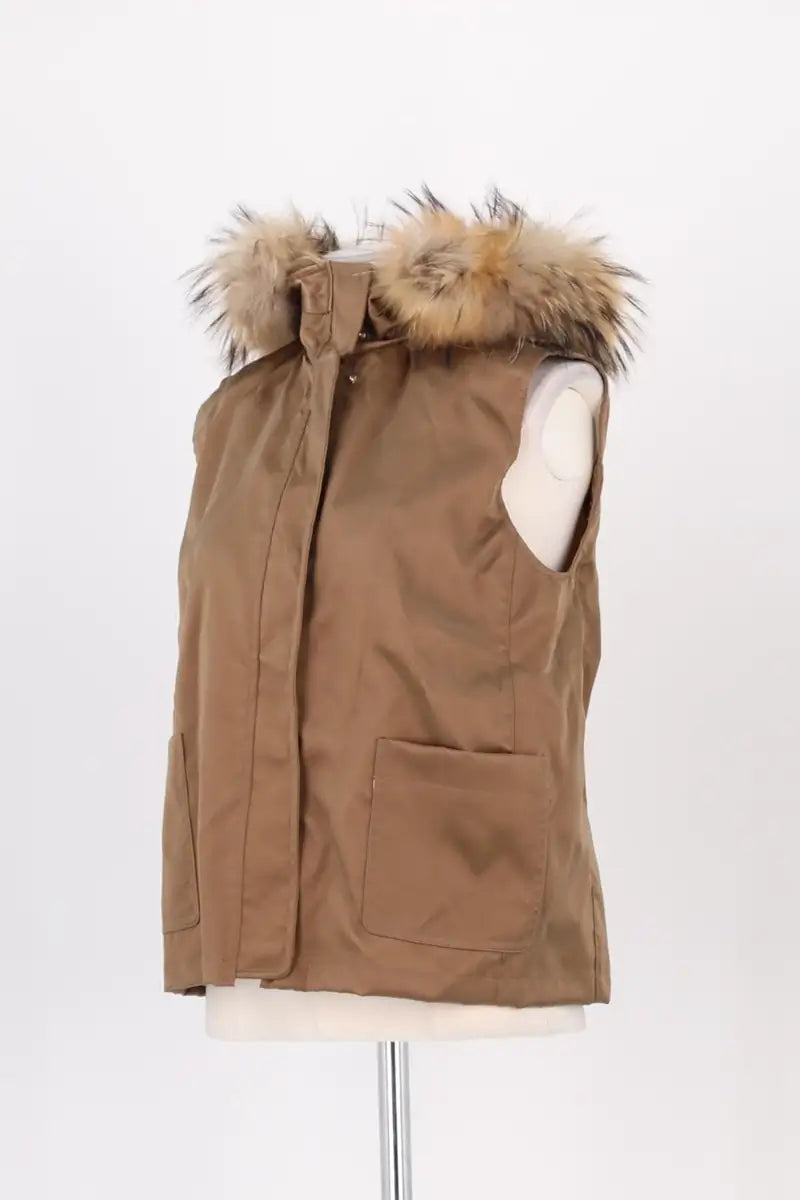 Gilet Tara Jarmon Camel en Synthétique
