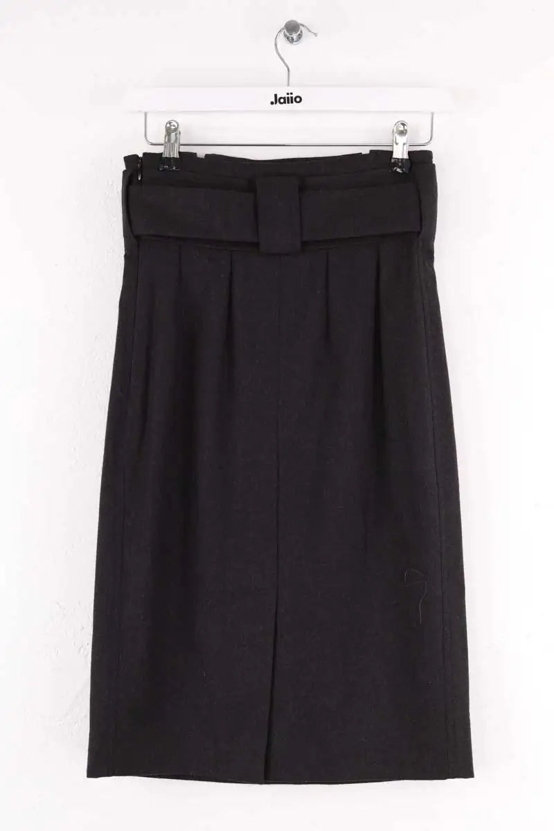 Jupe Yves Saint Laurent Anthracite en Laine