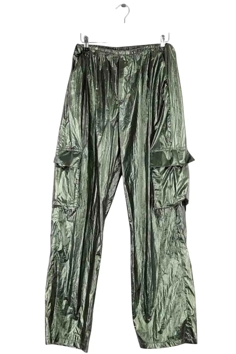 Pantalon droit Karma Koma Vert en Synthétique, taille S - Seconde Main