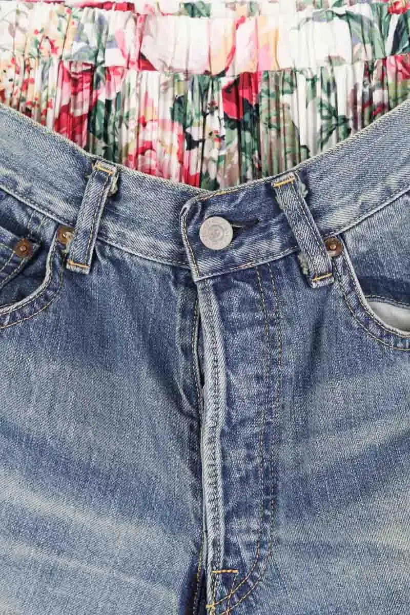 Pantalon droit Junya Watanabe Bleu en Coton