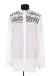 Blouse The Kooples Blanc en Synthétique, taille S - Seconde Main