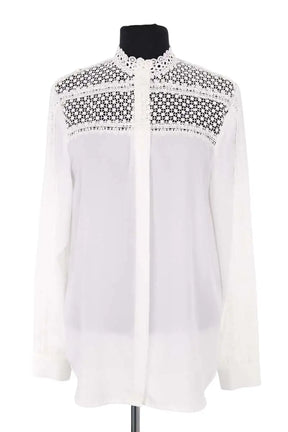 Blouse The Kooples Blanc en Synthétique, taille S - Seconde Main
