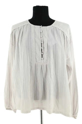 Blouse Leon & Harper Blanc en Coton, taille M - Seconde Main