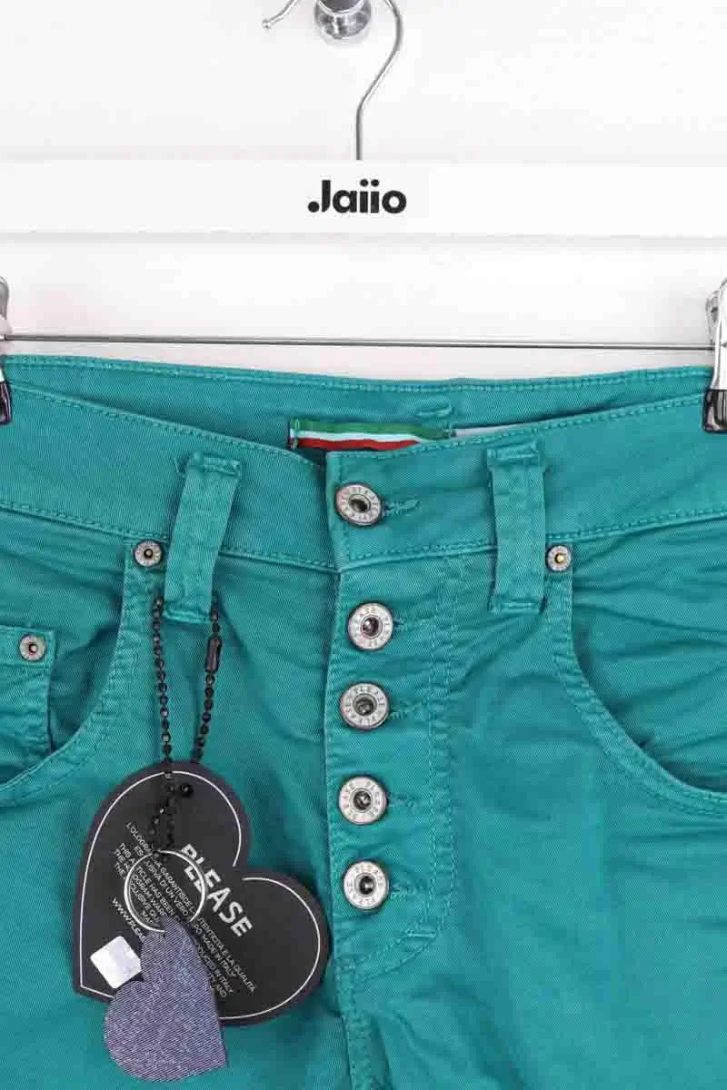Mini short Please Vert en Coton