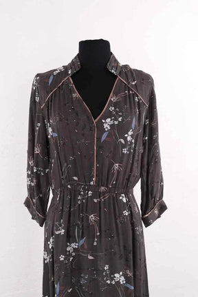 Robe Ba&Sh Faustine Gris en Synthétique