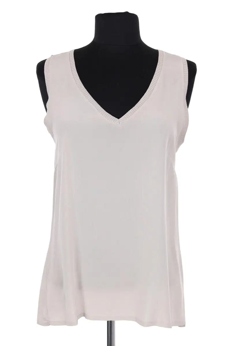Top sans manche Max & Moi Beige en Soie, taille S - Seconde Main