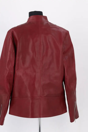 Veste Alice Balas Bordeaux en Cuir