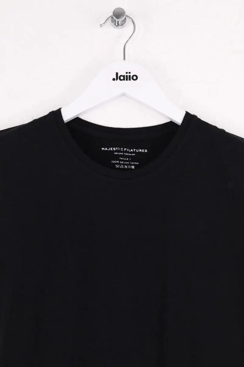 T-shirt Majestic Filatures Noir en Coton
