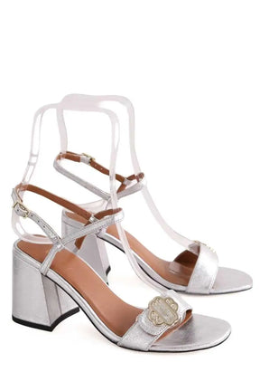 Sandales Maje Argent en Cuir
