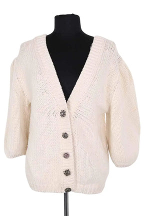 Cardigan Ba&Sh Blanc en Coton, taille M - Seconde Main