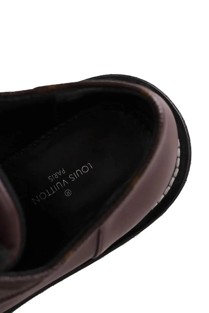 Chaussures à lacets Louis Vuitton Derby plat district Bordeaux en Cuir