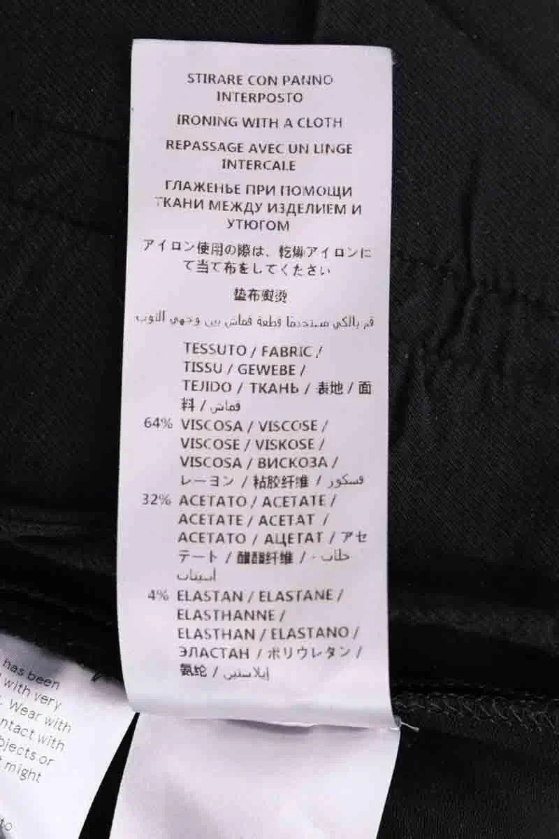 Pantalon droit Stella McCartney Noir en Synthétique