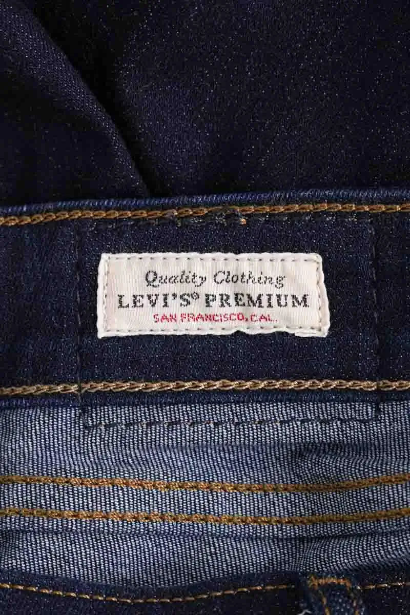Jean slim Levi's 711 skinny Marine en Coton
