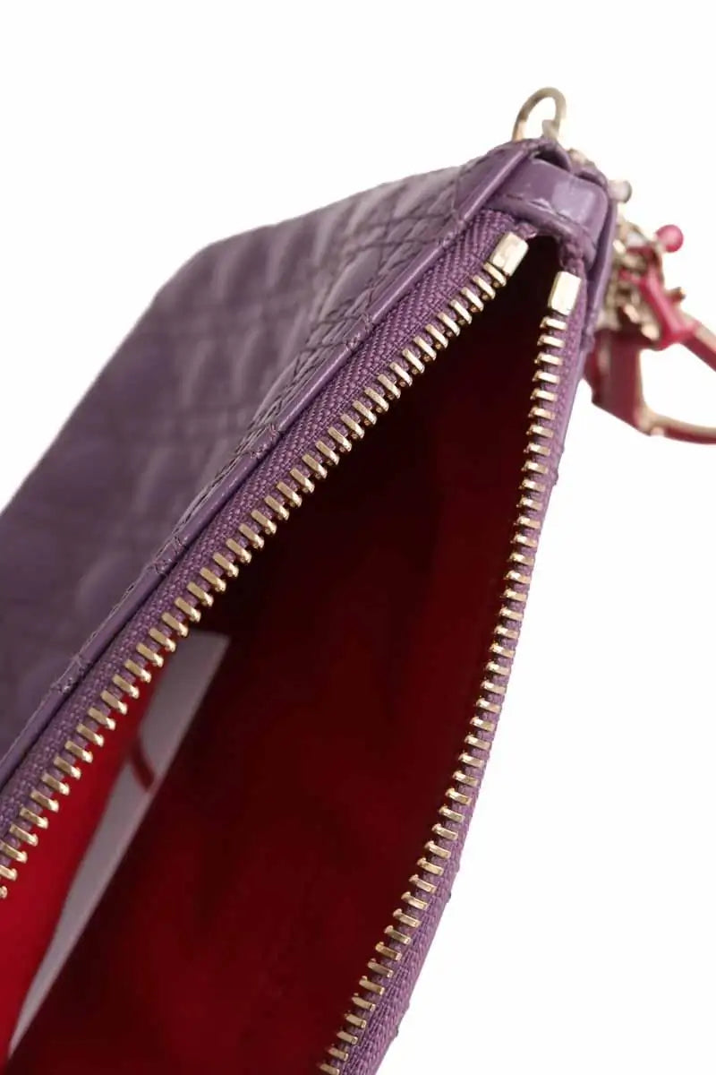 Pochette Dior Violet en Cuir