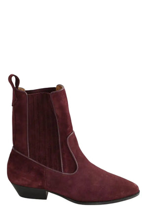 Boots Socque Bordeaux en Daim, taille 41 - Seconde Main