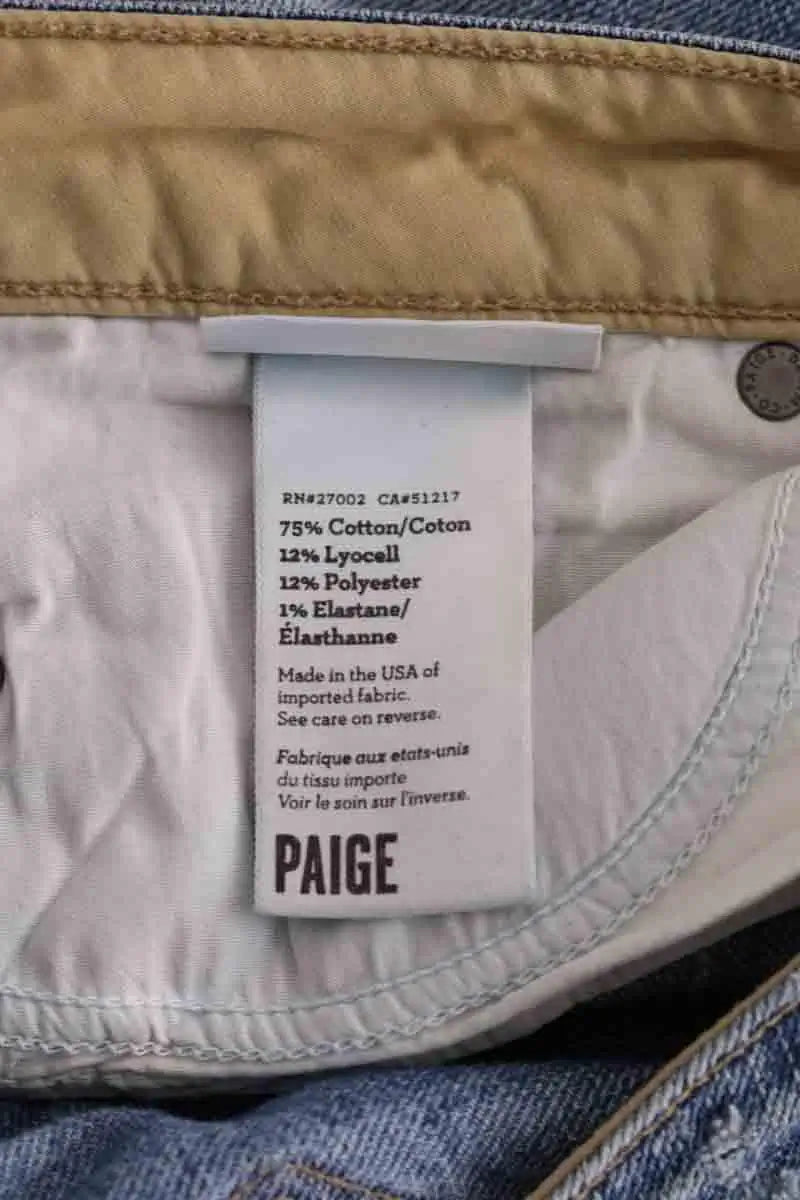 Jean slim Paige Bleu en Coton