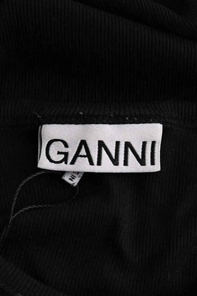 T-shirt Ganni Noir en Coton
