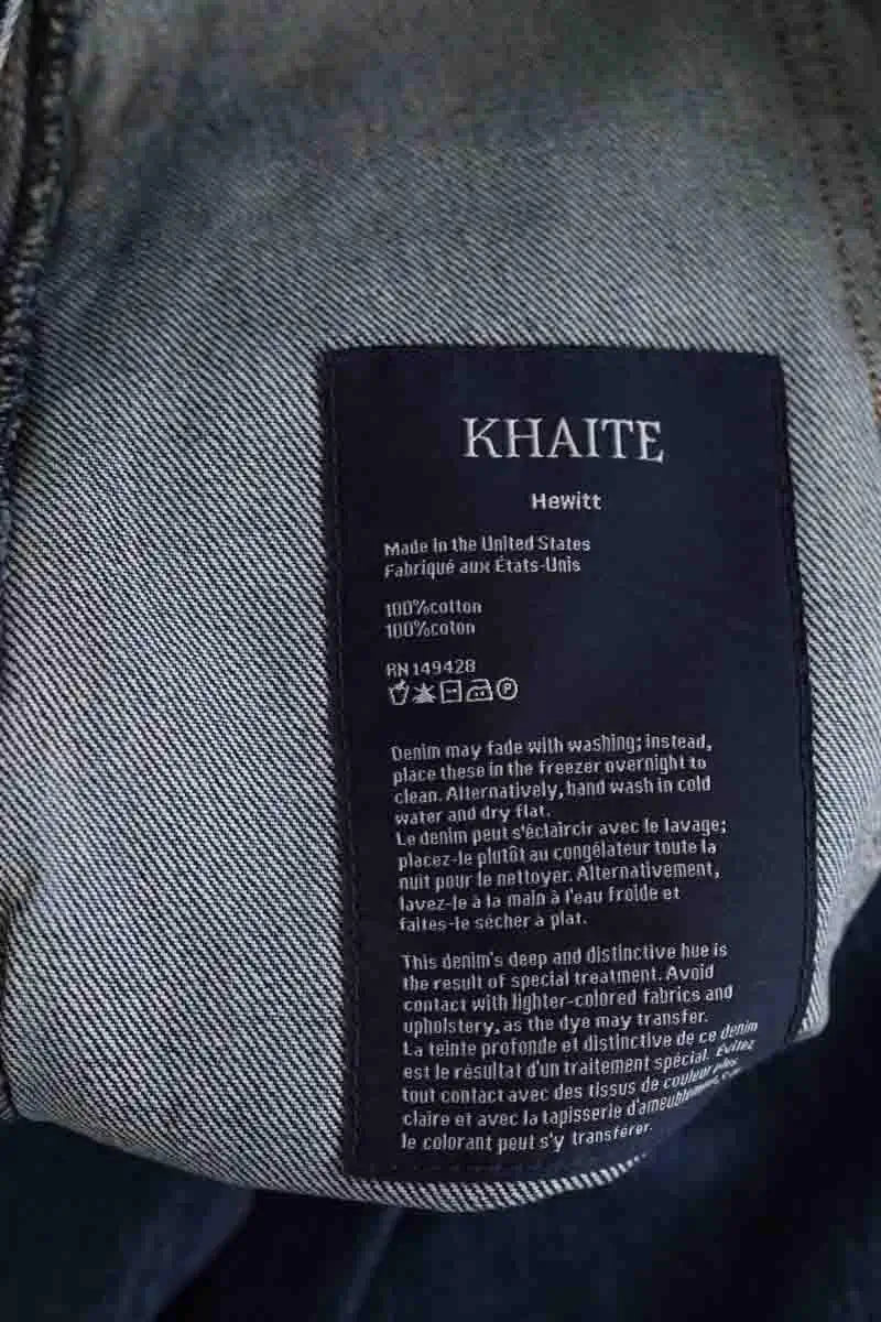 Jean Khaite Hewitt Bleu en Coton