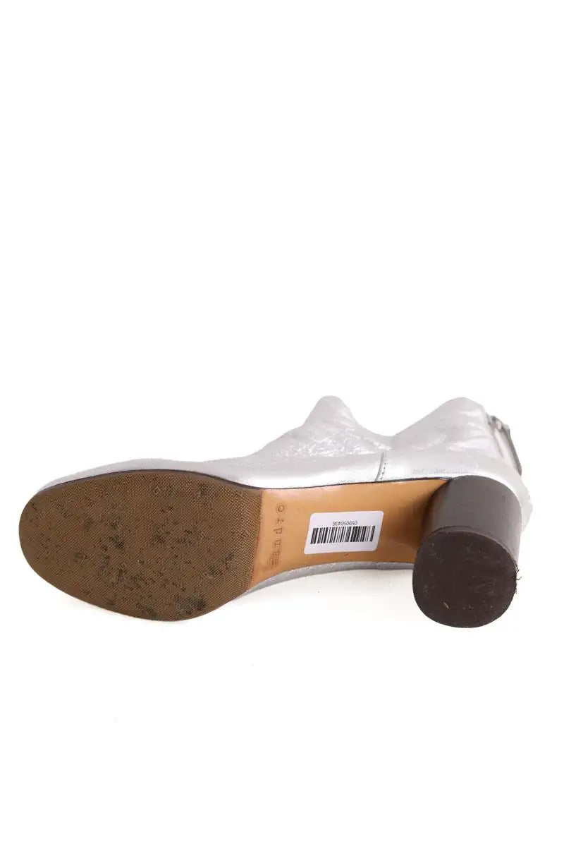 Boots Sandro Argent en Cuir