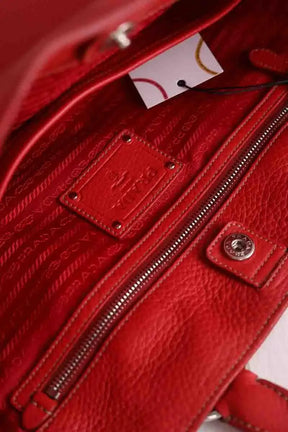 Cabas Prada Rouge en Cuir