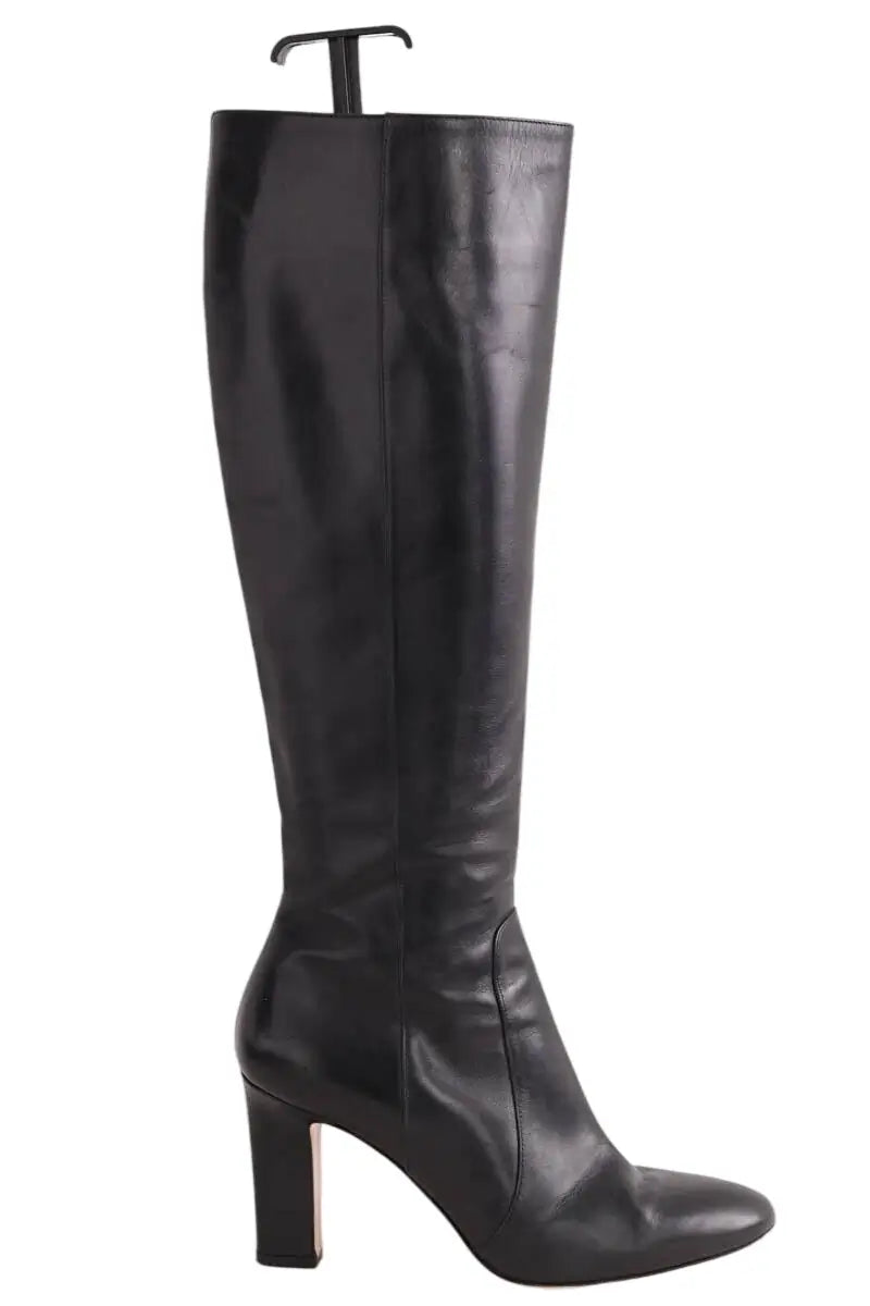 Bottes Gianvito Rossi Noir en Cuir, taille 37 - Seconde Main