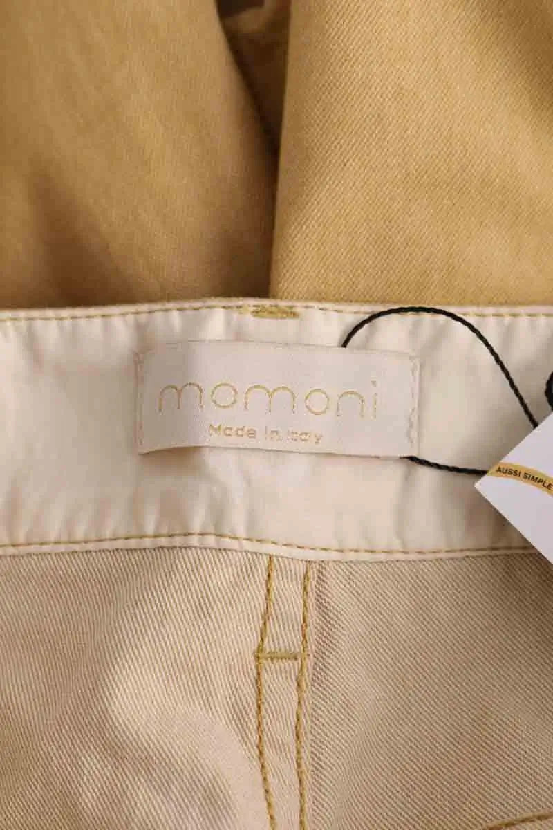 Pantalon droit Momoni Beige en Coton