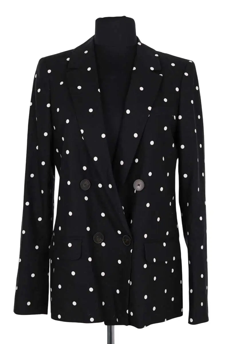 Blazer Sézane Noir en Lin, taille S - Seconde Main