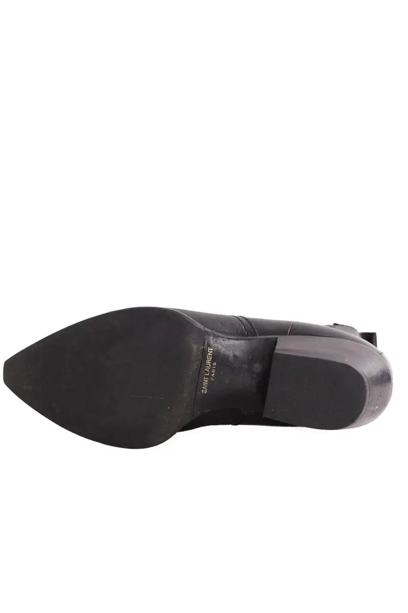 Boots western Saint Laurent Noir en Cuir