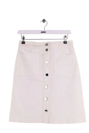 Jupe Gerard Darel Blanc en Coton, taille S - Seconde Main