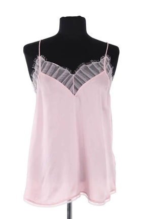 Top sans manche Iro Rose en Soie, taille S - Seconde Main