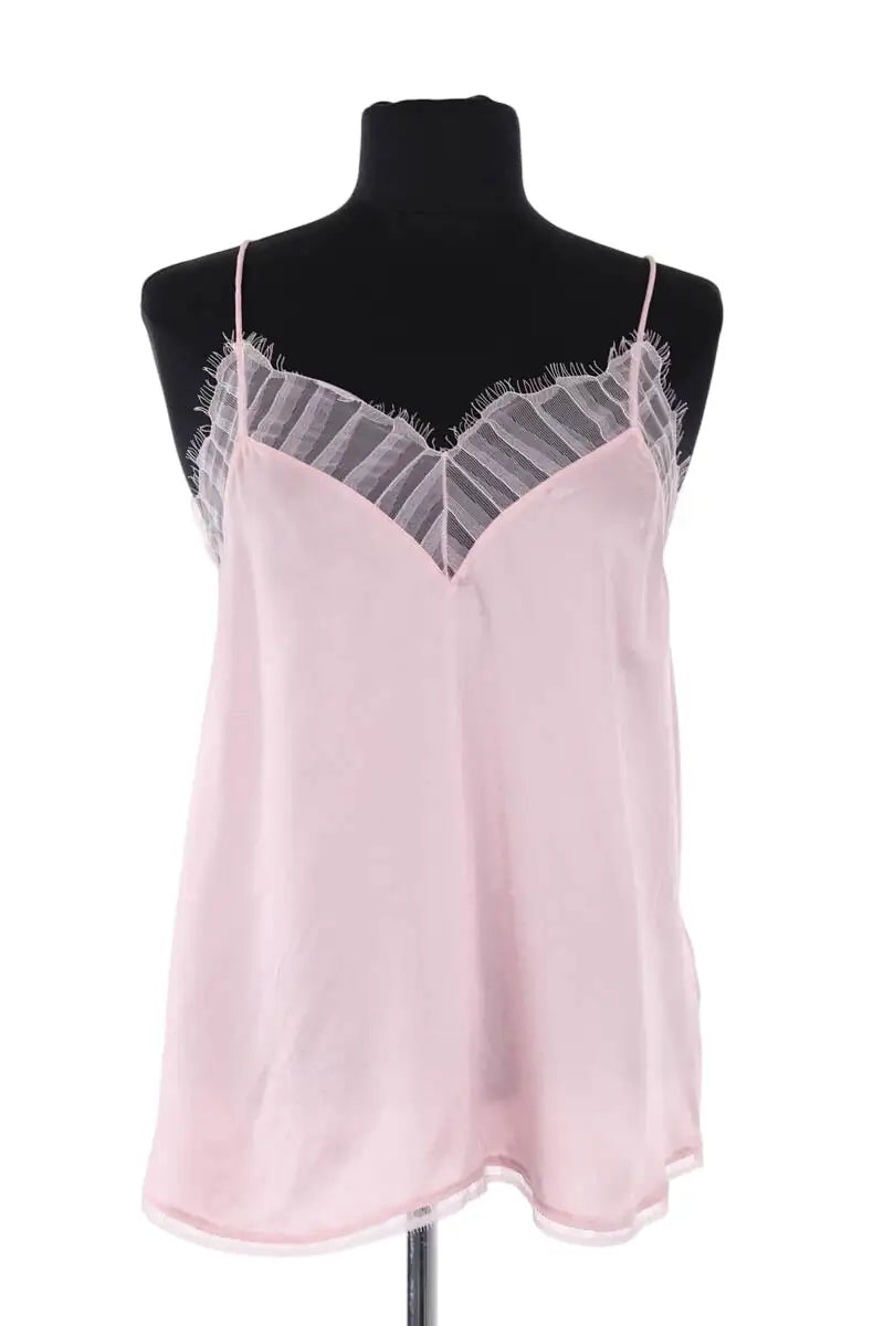 Top sans manche Iro Rose en Soie, taille S - Seconde Main