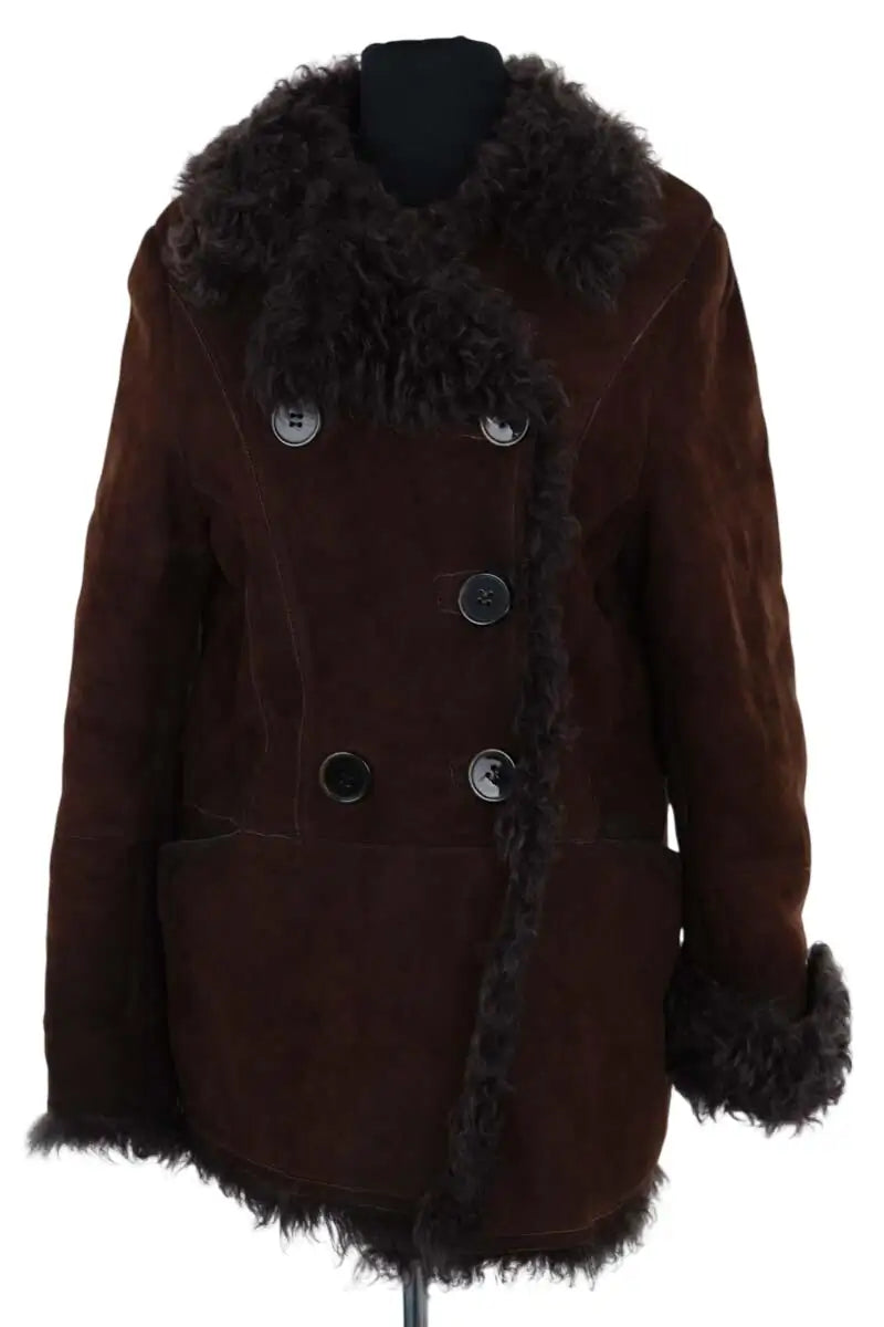 Peau Lainée Kenzo Marron en Cuir, taille XL - Seconde Main