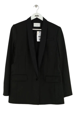 Blazer Sandro Noir en Laine, taille M - Seconde Main