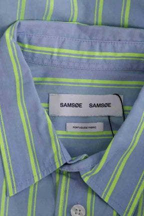 Chemise Samsoe Samsoe Bleu en Coton