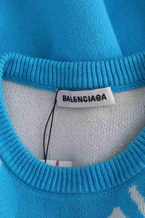 Pull Balenciaga Bleu en Coton