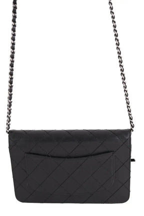 Sac à bandoulière Chanel Wallet On Chain 2.55 Noir en Cuir