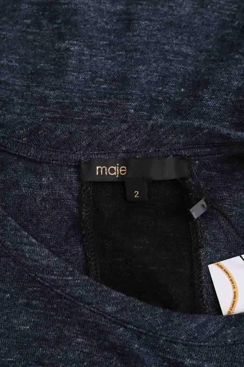 T-shirt Maje Marine en Synthétique
