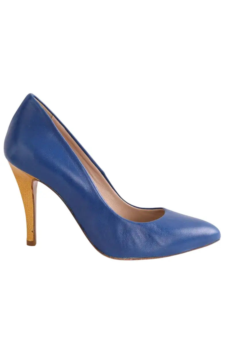Talons Karine Arabian Bleu en Cuir, taille 36 - Seconde Main