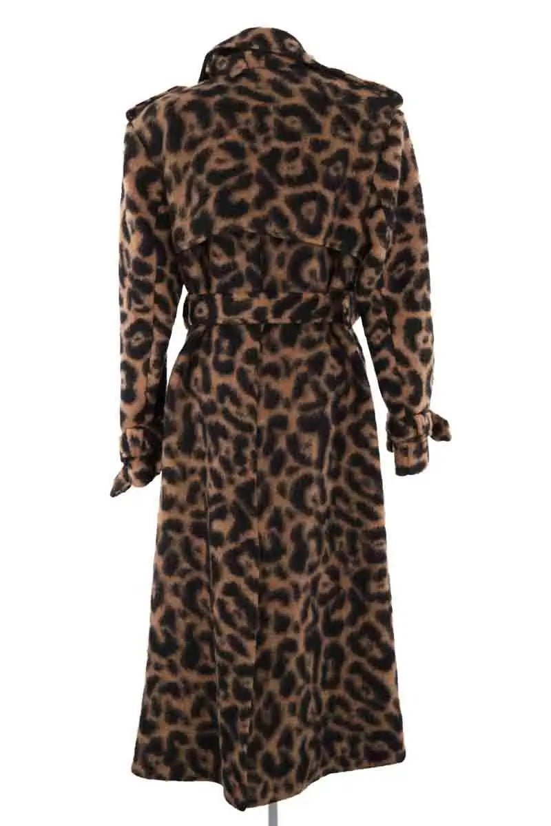 Manteau SIMKHAI Leopard Marron en Synthétique