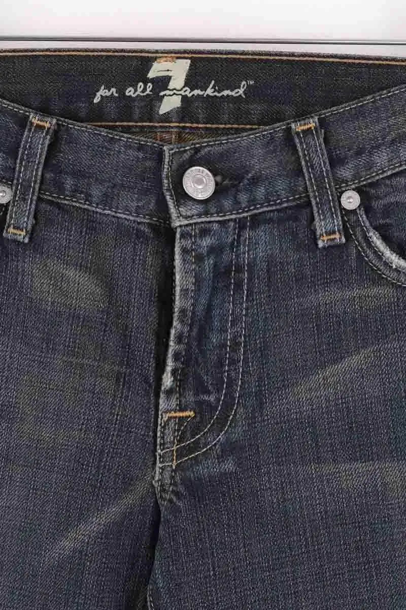 Jean 7 For All Mankind Bleu en Coton