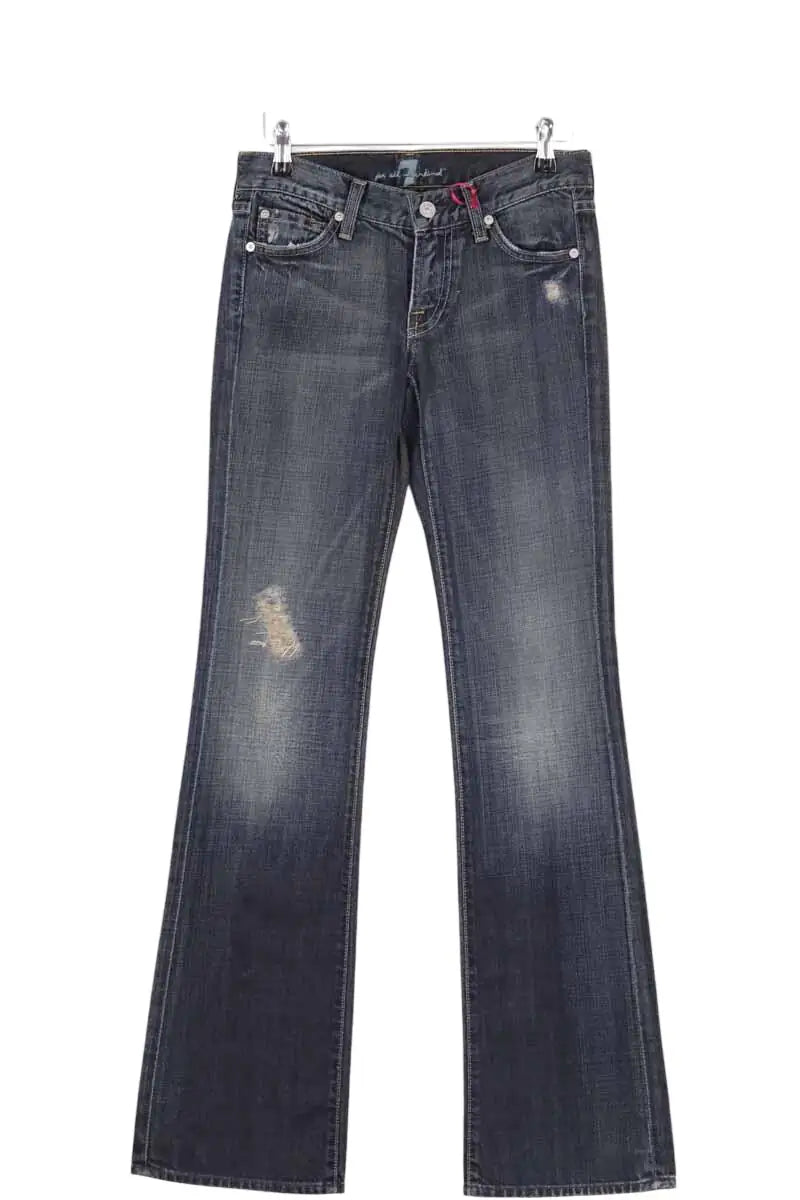 Jean bootcut 7 For All Mankind Bleu en Coton, taille S - Seconde Main