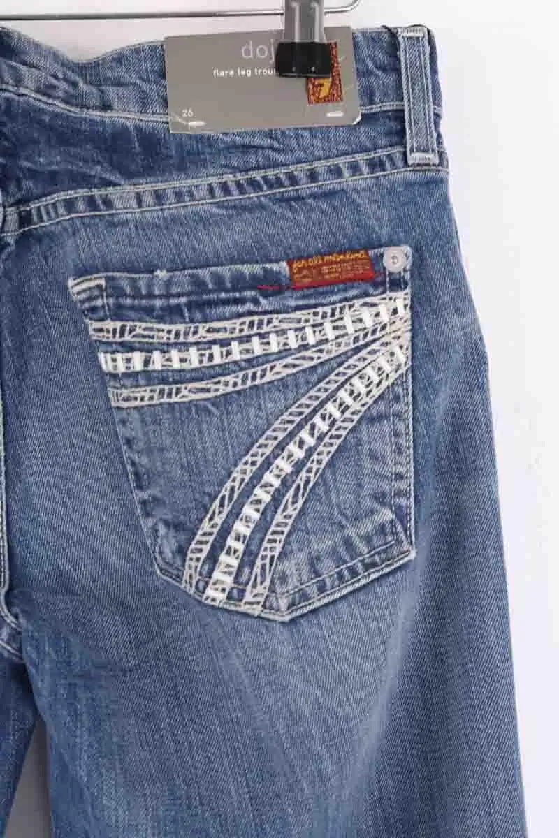 Jean bootcut 7 For All Mankind Bleu en Coton