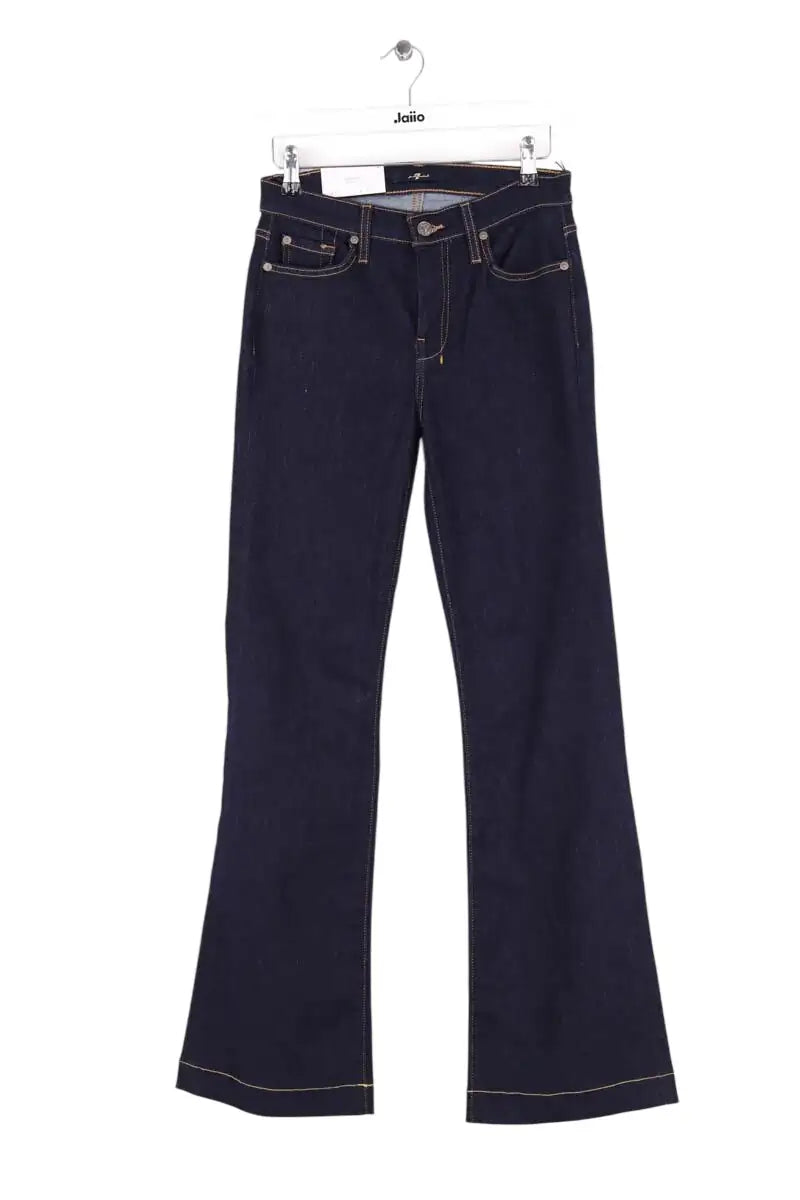 Jean bootcut 7 For All Mankind Marine en Coton, taille XS - Seconde Main