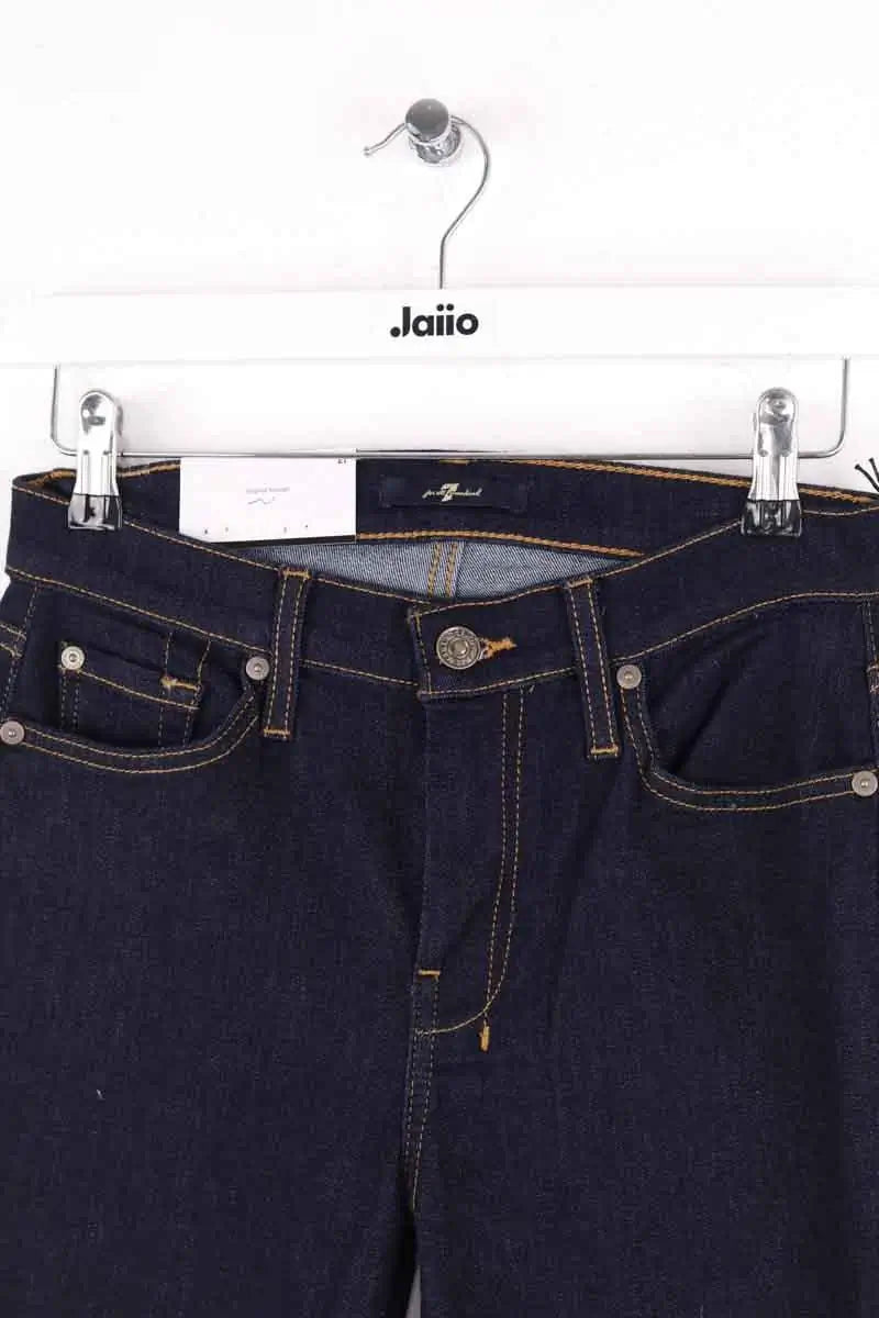 Jean bootcut 7 For All Mankind Marine en Coton