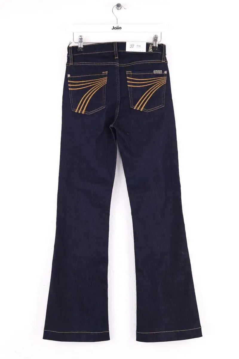Jean bootcut 7 For All Mankind Marine en Coton